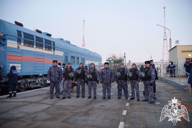 Росгвардейцы обеспечили безопасность транспортировки ракеты-носителя «Союз-2.1а» на космодроме «Байконур»