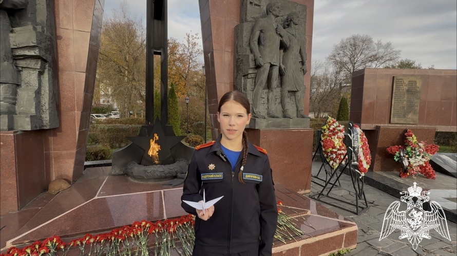 В Твери кадеты профильного класса Росгвардии прочитали стихи в День белых журавлей (ВИДЕО) 