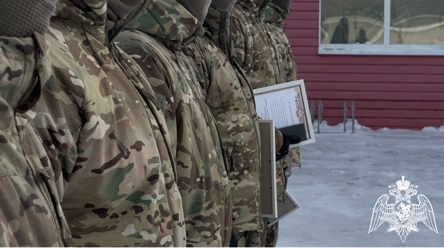 В Твери чествовали росгвардейцев, вернувшихся из служебной командировки (видео)