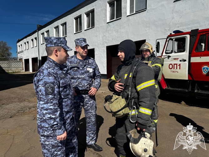 Личный состав Управления Росгвардии по Тверской области принял участие в пожарно-тактических учениях