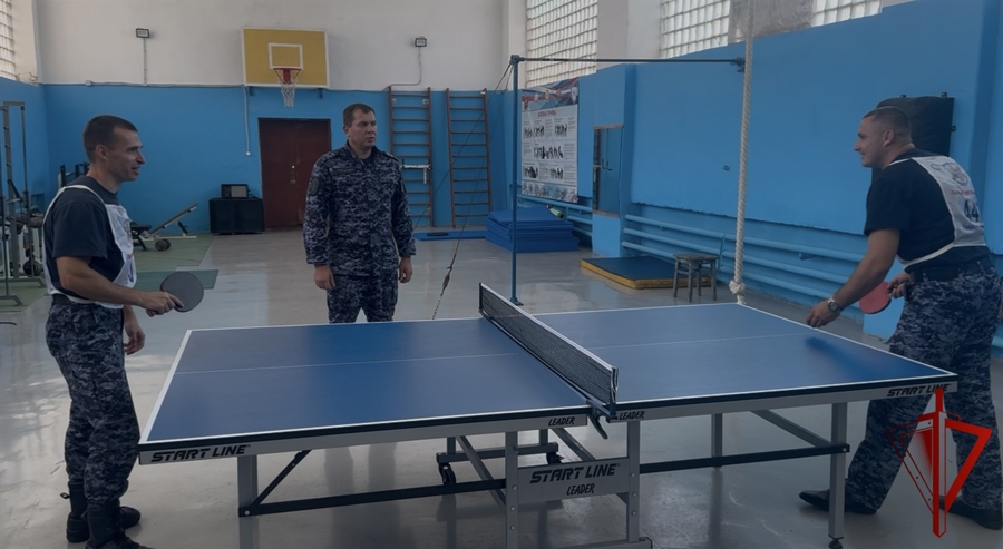 В преддверии дня физкультурника росгвардейцы провели соревнования по настольному теннису в Твери